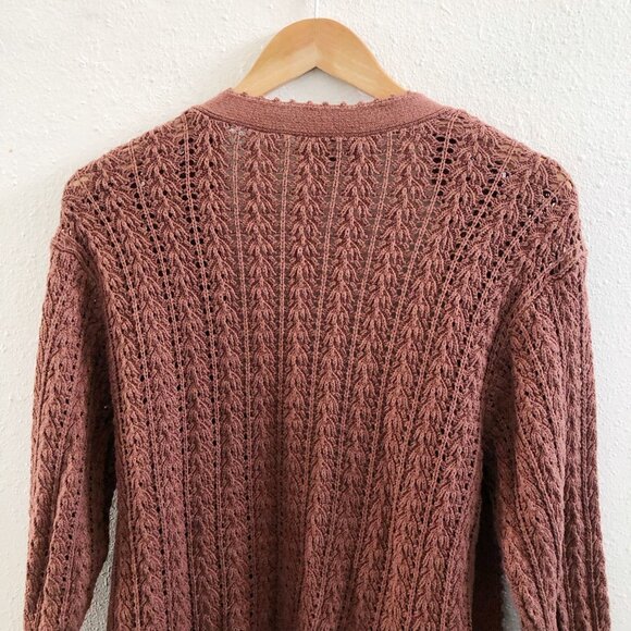 WILFRED By Aritzia Reverence Cardigan in Mocha Size Small - Picture 4 of 10